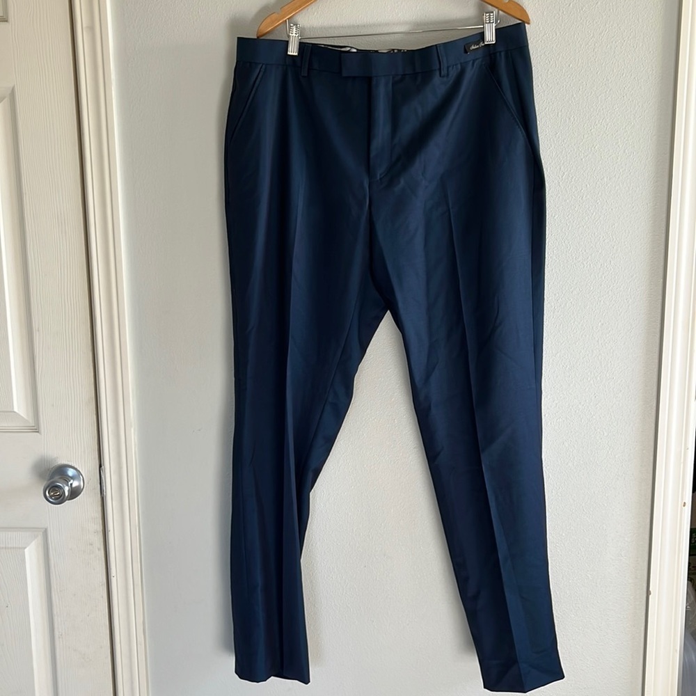 Ted Baker Pashion Plain Trouser In Teal Blue
